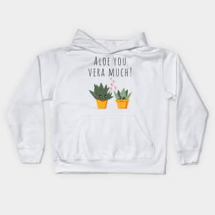 Aloe You Vera Much Cute Plant Pun Kids Hoodie